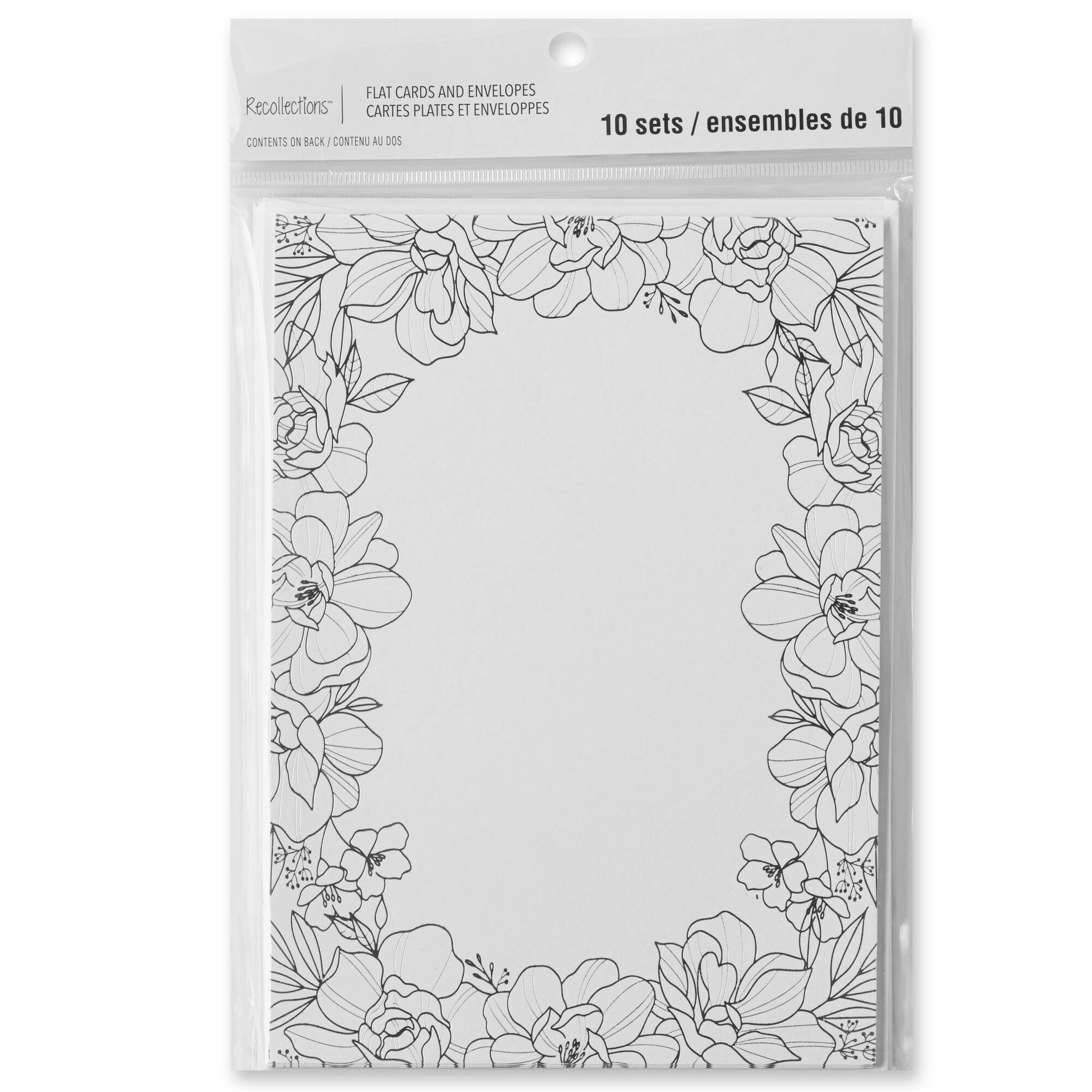 12 Packs: 10 ct. (120 total) 5" x 7" Floral Foil Invite Card Set by Recollections™